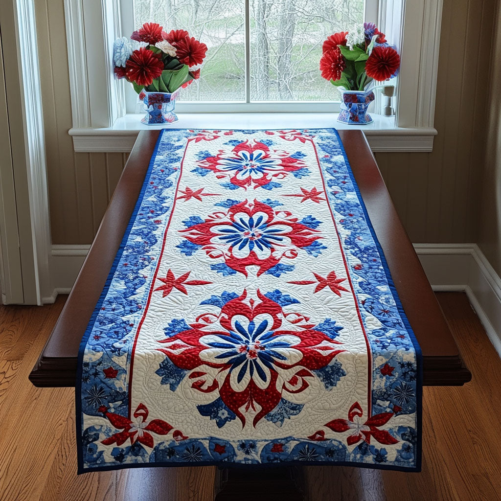 Liberty Blooms Quilted Table Runner NCU0PT3392