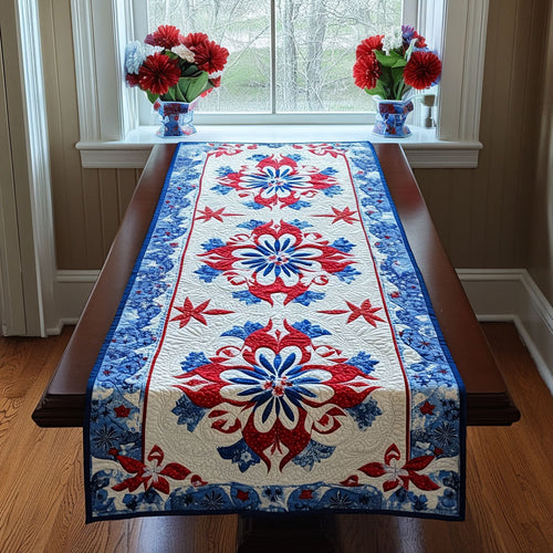 Liberty Blooms Quilted Table Runner NCU0PT3392