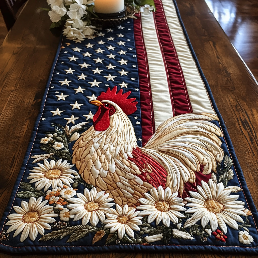 Liberty Feather Quilted Table Runner NCU0VH4203
