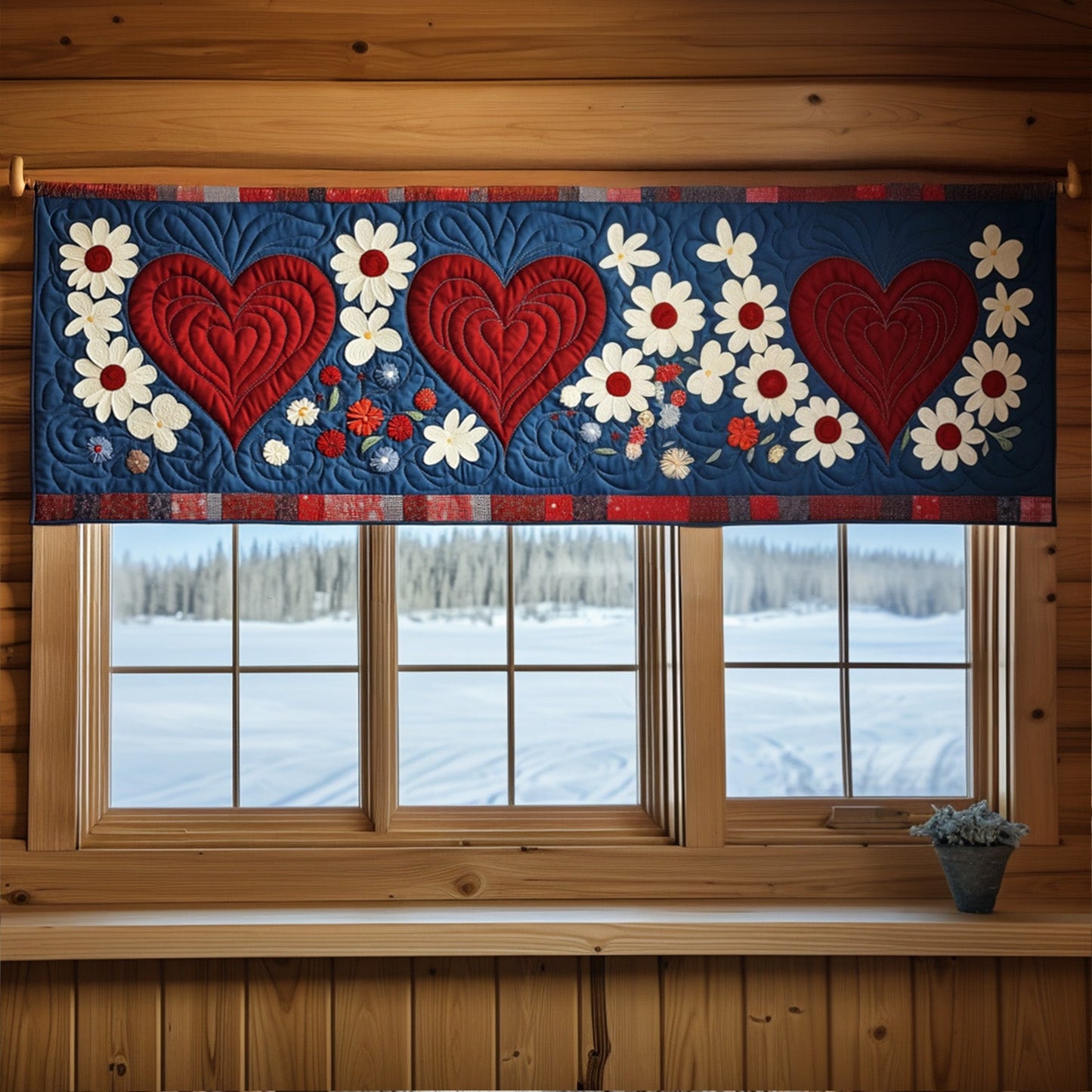 Liberty Hearts Quilted Valance NCU0PT4155