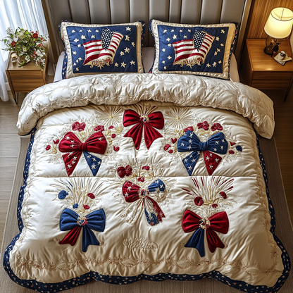 Liberty Knots 3-Piece Quilted Bedding Set NCU0DK8471