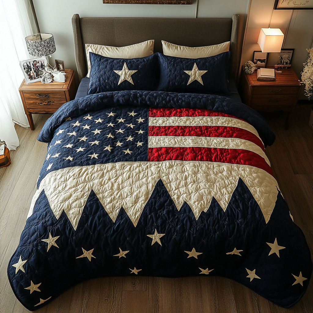 Liberty Patch 3-Piece Quilted Bedding Set NCU0DK11997
