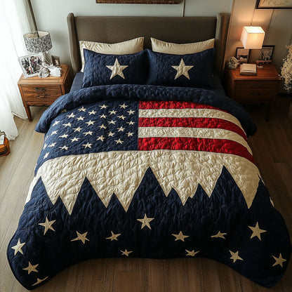 Liberty Patch 3-Piece Quilted Bedding Set NCU0DK11997