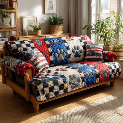 Liberty Paws Quilted Sofa Cover NCU0TD2331