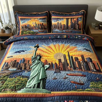 Liberty Spirit 3-Piece Quilted Bedding Set NCU0DK7909