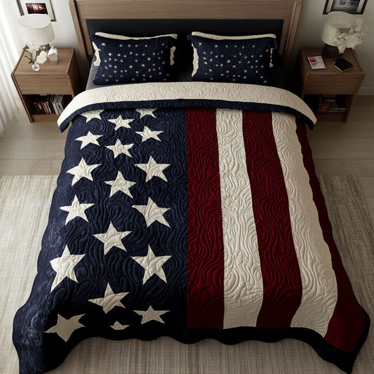 Liberty Stars 3-Piece Quilted Bedding Set NCU0DK12171