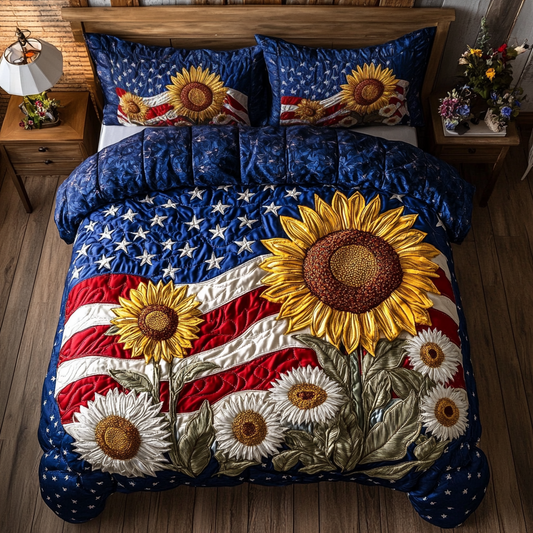Liberty Sunflower 3-Piece Quilted Bedding Set NCU0VH5700