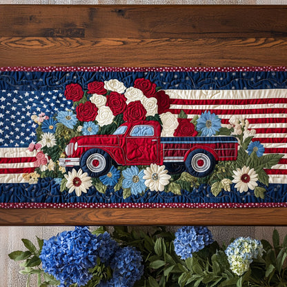 Liberty Truck Quilted Table Runner NCU0PT5375