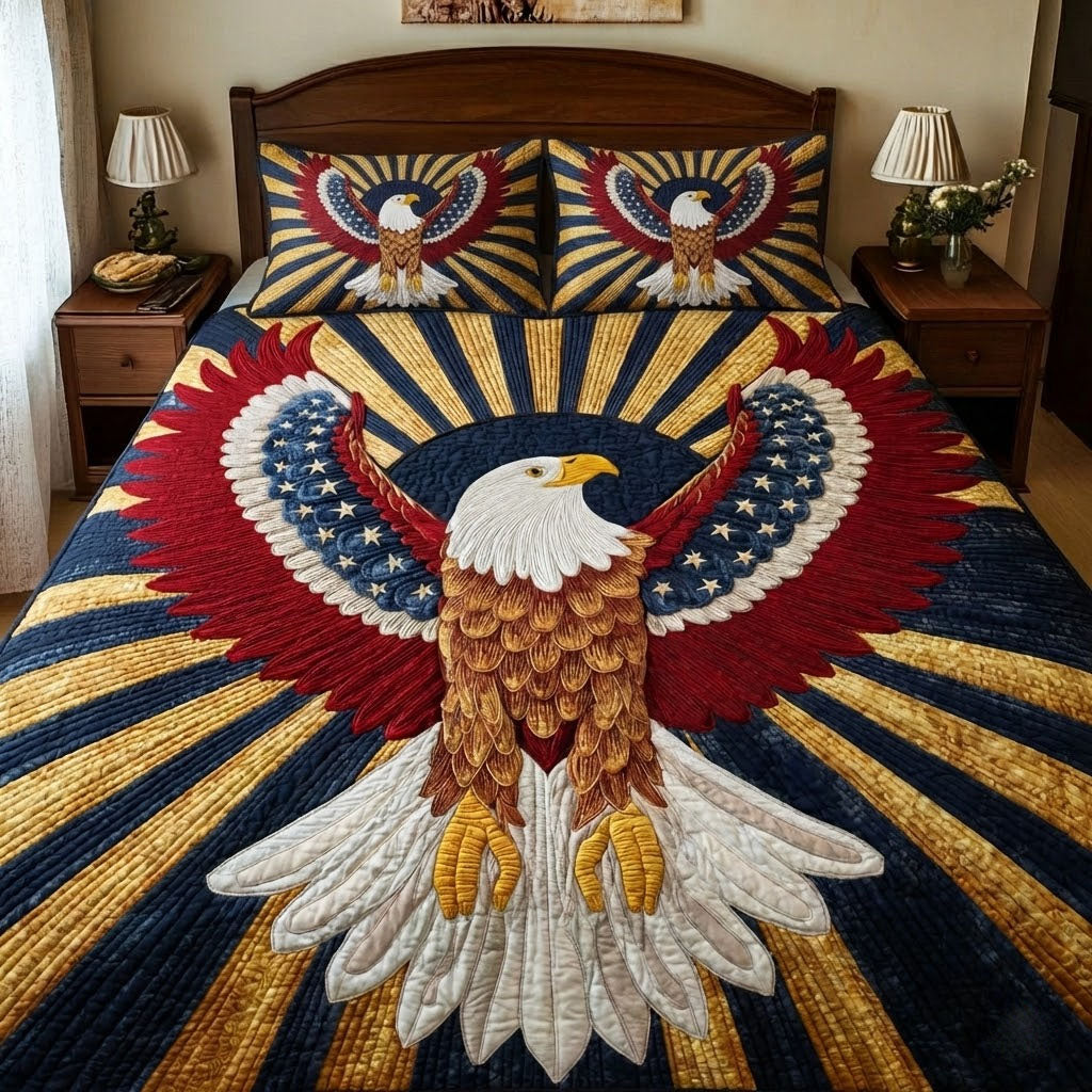 Liberty Wings 3-Piece Quilted Bedding Set NCU0DK12001