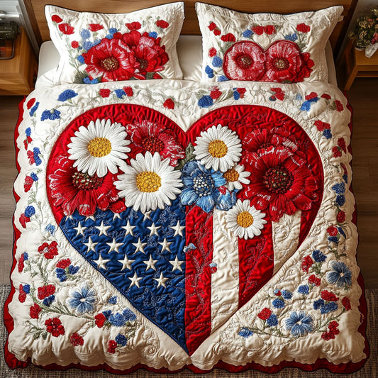 Liberty in Bloom 3-Piece Quilted Bedding Set NCU0NT7414