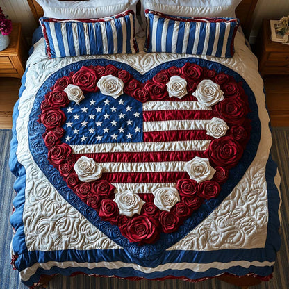 Liberty in Bloom 3-Piece Quilted Bedding Set NCU0NT7519