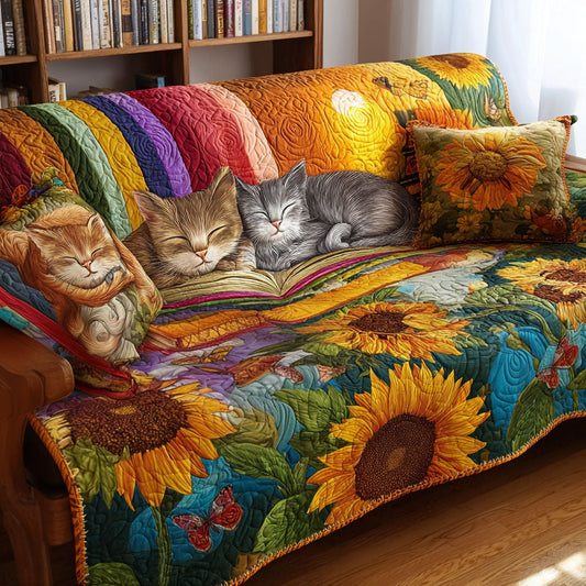 Library Companions Quilted Sofa Cover NCU0PT9938