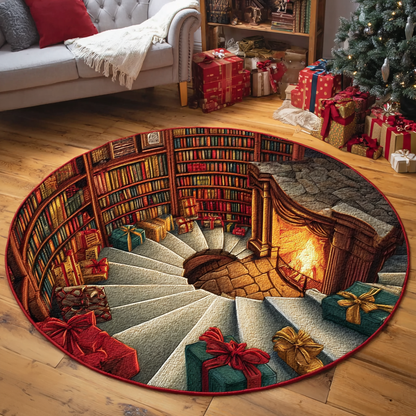 Library Depth Quilted Round Mat NCU0DK11150