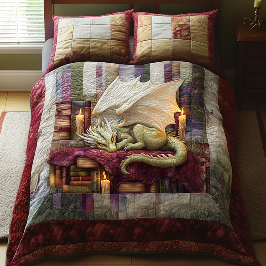 Library Guard 3-Piece Quilted Bedding Set NCU0DV2453