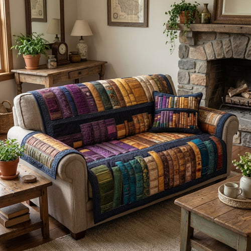 Library Loom Quilted Sofa Cover NCU0DK12282