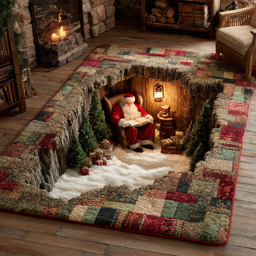 Library Santa Claus Area Rug NCU0HH1259 – Vantique