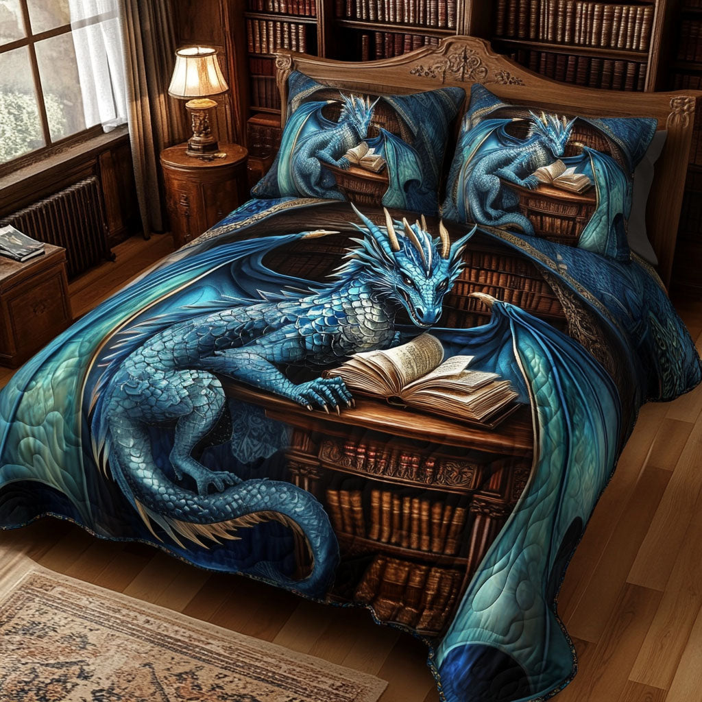 Library Sentinel 3-Piece Quilted Bedding Set NCU0NT5785