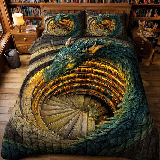 Library Sentinel 3-Piece Quilted Bedding Set NCU0XD1278