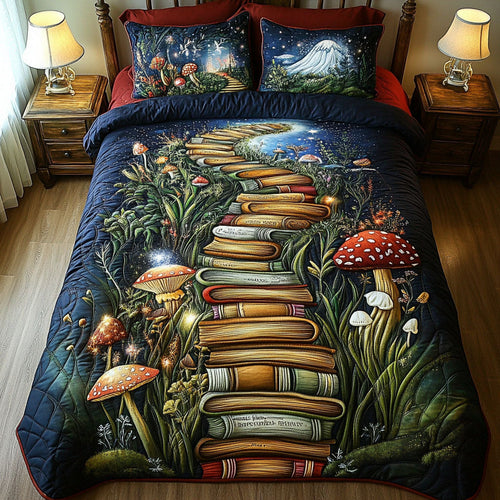 Library of Dreams 3-Piece Quilted Bedding Set NCU0PT4440