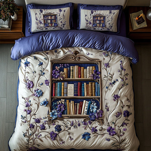 Library of Legends 3-Piece Quilted Bedding Set NCU0PT5629