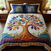 Life Circle 3-Piece Quilted Bedding Set NCU0DV6090
