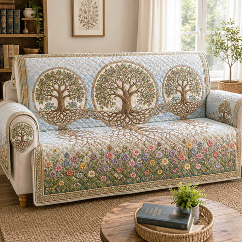 Life Branches Quilted Sofa Cover NCU0TD3167