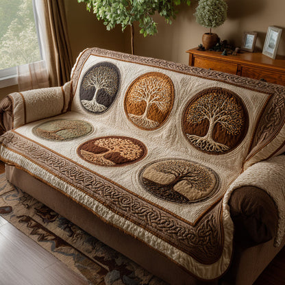 Tree Of Life Quilted Sofa Cover NCU0VT364