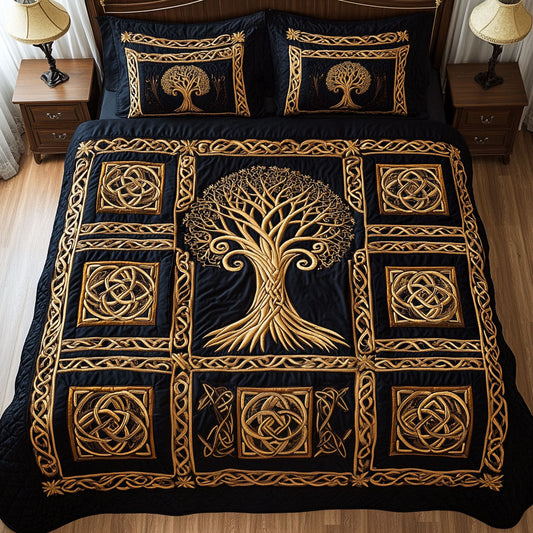 Lifes Canopy 3-Piece Quilted Bedding Set NCU0PT3815