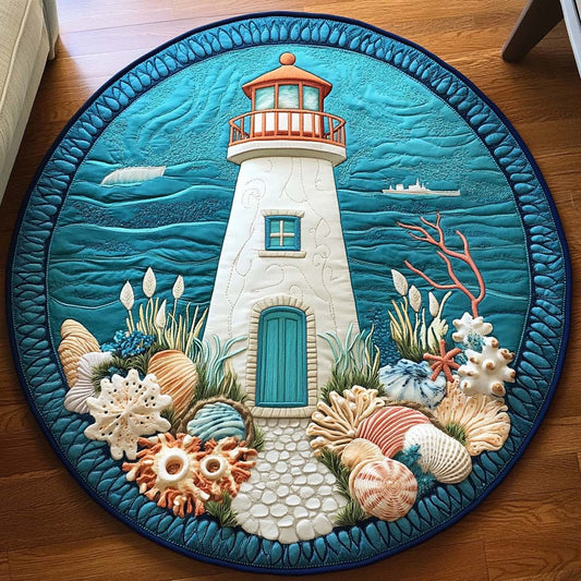 Light and Mist Quilted Round Mat NCU0NT7458