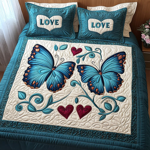 Light as a Feather Love 3-Piece Quilted Bedding Set NCU0PT2998