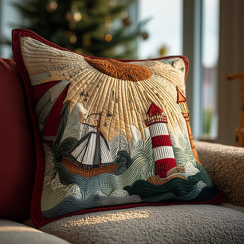 Lighthouse Coastal Glow Quilted Pillow Case NCU0TH3695