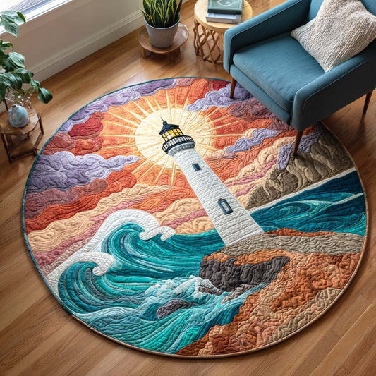 Lighthouse Beam Quilted Round Mat NCU0TD282