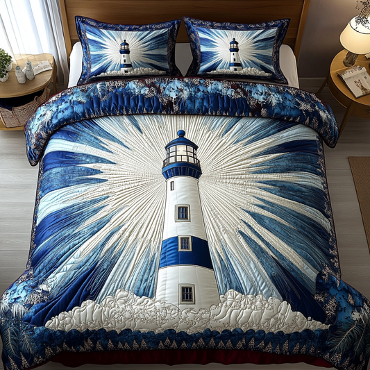 Lighthouse Dream 3-Piece Quilted Bedding Set NCU0VH3024
