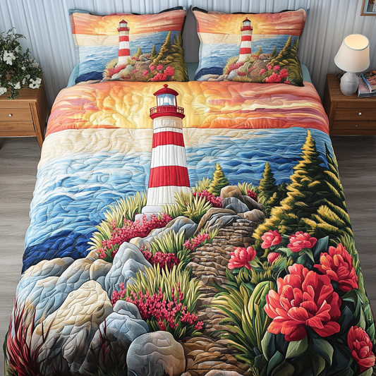 Lighthouse Dream 3-Piece Quilted Bedding Set NCU0VH4571