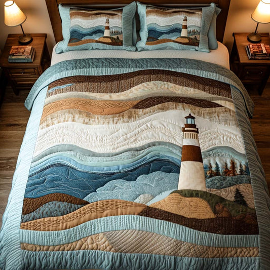 Lighthouse Dreams 3-Piece Quilted Bedding Set NCU0NT2138