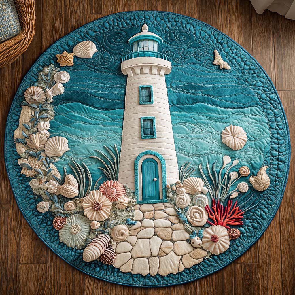 Lighthouse Dreams Quilted Round Mat NCU0NT7459