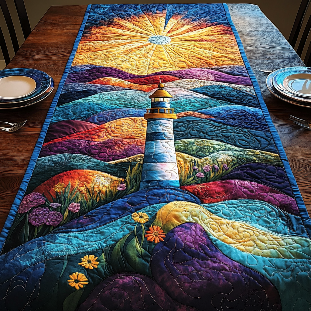 Lighthouse Glow Quilted Table Runner NCU0DV4623