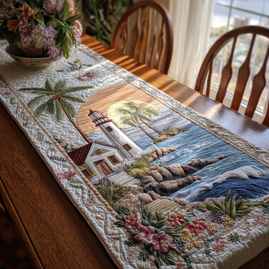 Lighthouse Haven Quilted Table Runner NCU0DK8643