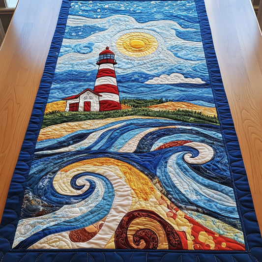 Lighthouse Horizon Quilted Table Runner NCU0DK8640