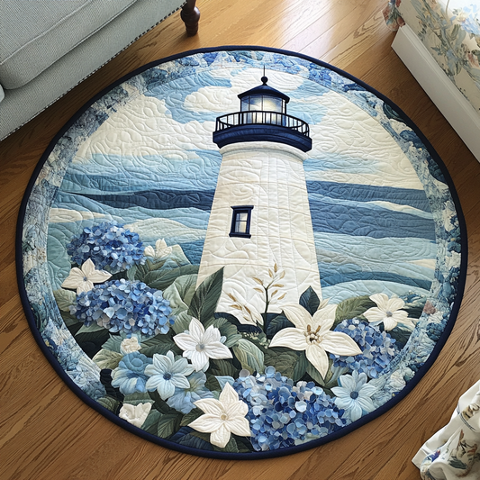 Lighthouse Path Quilted Round Mat NCU0VH4661