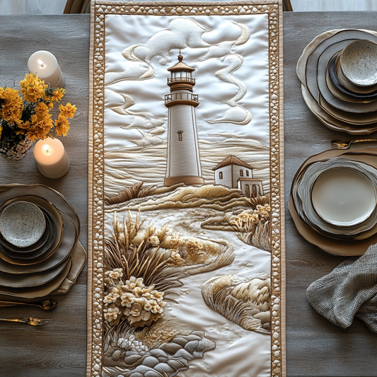 Lighthouse Serenity Quilted Table Runner NCU0DV4619