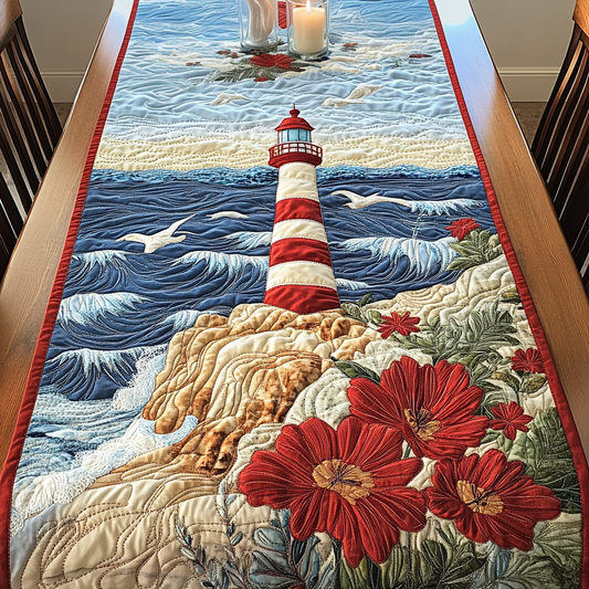 Lighthouse Serenity Quilted Table Runner NCU0VH4550