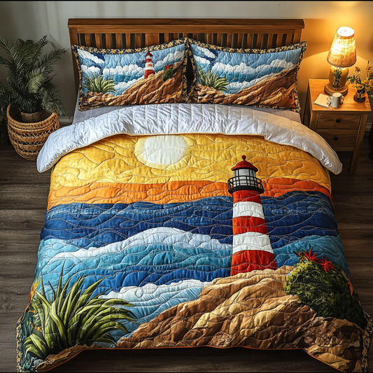 Lighthouse Shine 3-Piece Quilted Bedding Set NCU0DK7090