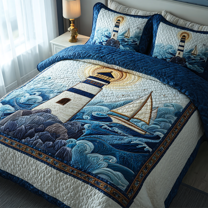 Lighthouse Shine 3-Piece Quilted Bedding Set NCU0DK8268