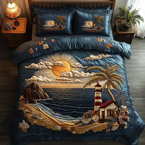 Lighthouse Shine 3-Piece Quilted Bedding Set NCU0DK8620
