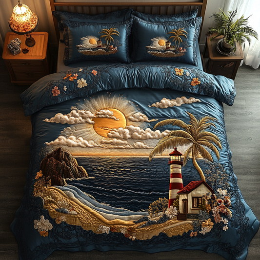 Lighthouse Shine 3-Piece Quilted Bedding Set NCU0DK8620