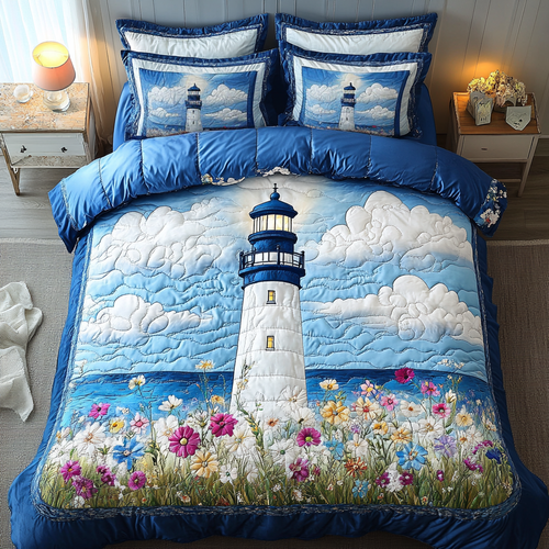 Lighthouse Spark 3-Piece Quilted Bedding Set NCU0DK8271