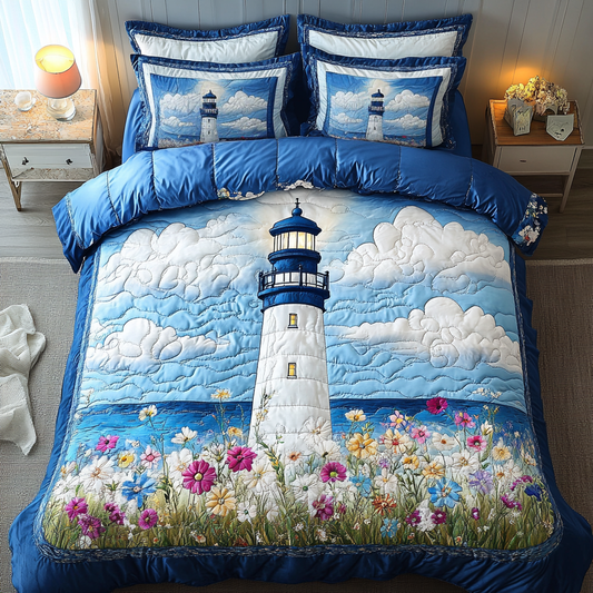 Lighthouse Spark 3-Piece Quilted Bedding Set NCU0DK8271