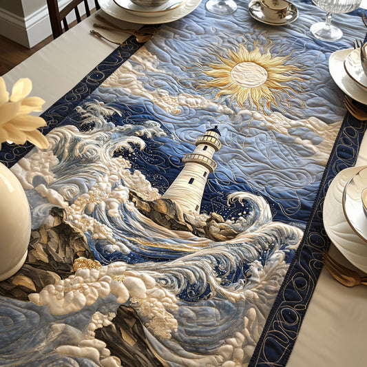 Lighthouse Sunburst Quilted Table Runner NCU0NT3759