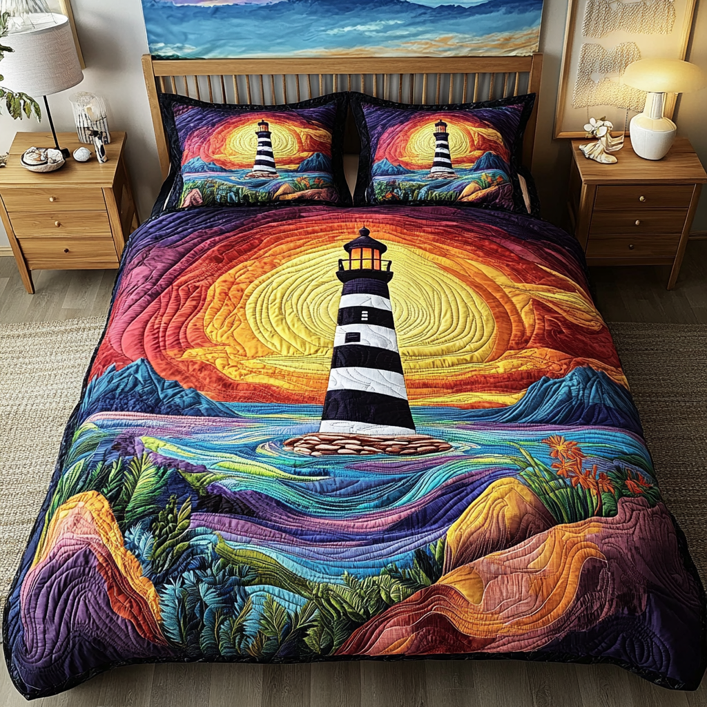 Lighthouse Vista 3-Piece Quilted Bedding Set NCU0VL1397